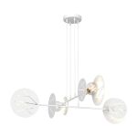 Emibig Pendelleuchte Xotic Stahl Weiß | Geeignet für 4x E27 - Max 15W