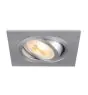 SLV New Tria 75 Spot Aluminium Grau Quadrat | Ausschnitt 75mm - Geeignet für 1x GU10 