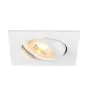 SLV New Tria 68 Spot Aluminium Weiß Quadrat | Ausschnitt 68mm - Geeignet für 1x GU10 