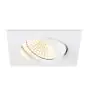 SLV New Tria 68 Spot Aluminium Weiß Quadrat 11W 700lm 60D - 918-930 Dim To Warm | Ausschnitt 68mm - Höchste Farbwiedergabe