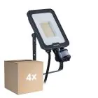 Mehrfachpackung 4x Philips LED-Scheinwerfer Ledinaire BVP167 30W 3600lm 110D - 830-840-865 CCT | IP65 - Bewegungs- und Lichtsensor - Symmetrisch