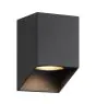 Nordlux Nico Applique Murale Carré Aluminium Noir | Convient pour 1x GU10